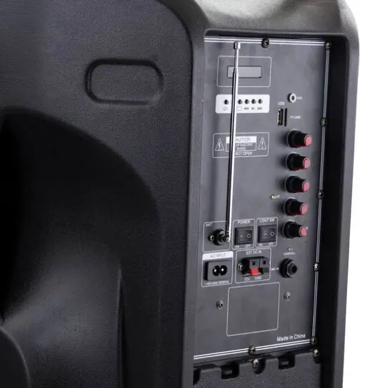 beFree Sound 15" Bluetooth Rechargeable Party Speaker With Illuminating Lights {6}