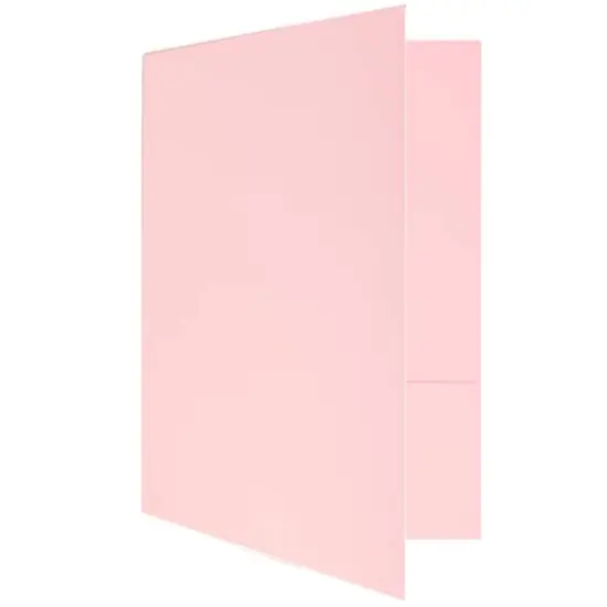 JAM Paper Premium Matte 2-Pocket Folders, 6ct. Baby Pink {6}