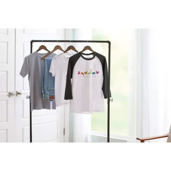 Cricut&reg; Unisex Adult Raglan Sleeve T-Shirt Blank Black {5}