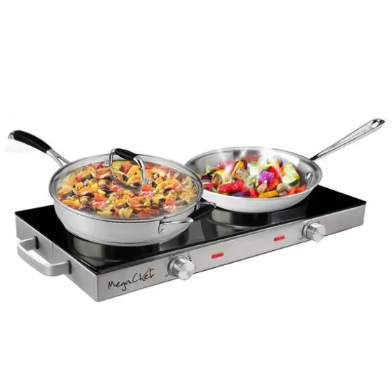 MegaChef Ceramic Infrared Double Electical Cooktop {7}