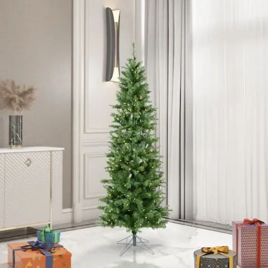 5.5ft. Pre-Lit Salem Pine Artificial Christmas Tree, Warm White Dura-Lit&reg; LED Lights {3}