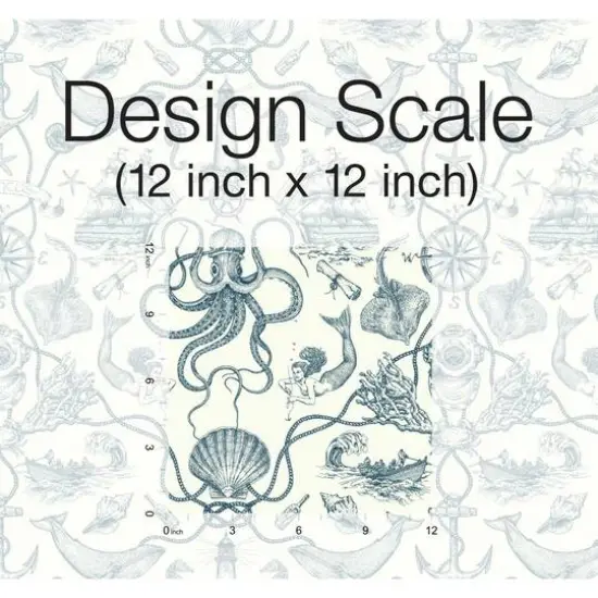 RoomMates Deep Sea Toile Peel & Stick Wallpaper Blue and White {9}