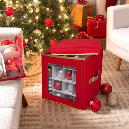 Simplify Small Ornament Storage Box with See-Through Window {5}