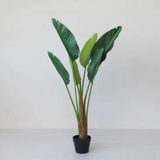 Hello Honey&reg; 4ft. Potted Faux Banana Tree {4}