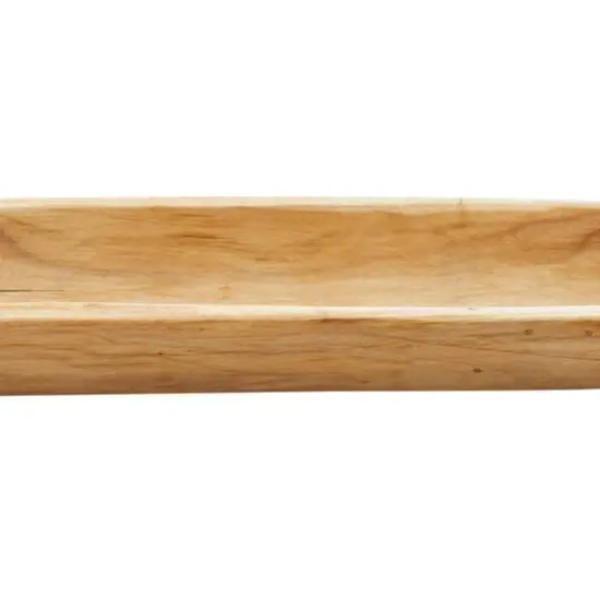 Brown Natural Ship Teak Wood Rustic Tray {6}