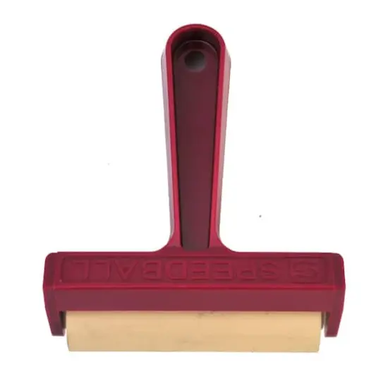 Speedball&reg; 4" Brayer with Soft Rubber Carded Pop-In Roller {1}