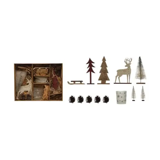 Hello Honey&reg; 13 Piece Star Candle, Sled & Woodland Icons Candle Garden Kit {1}