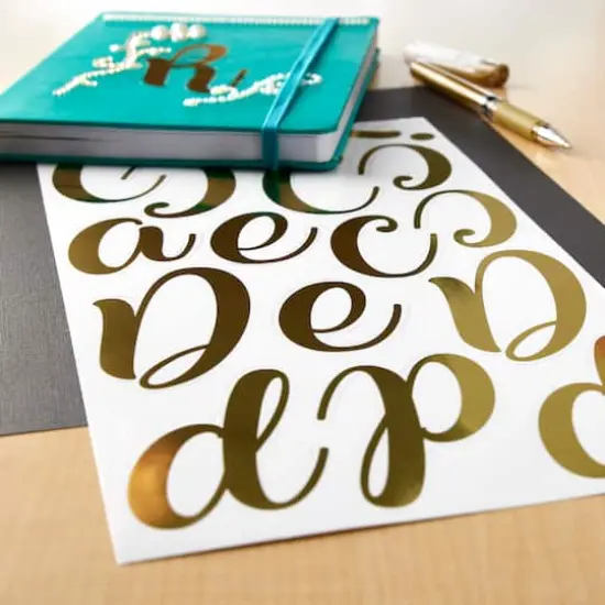 Gold Hand Letter Alphabet Stickers by Recollections&trade; {6}