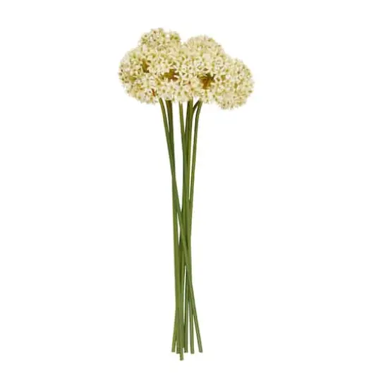 31" White Allium Artificial Flower Stem, 8ct. {4}