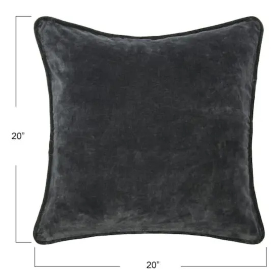 Hello Honey&reg; Charcoal Gray Velvet Pillow Cover {4}