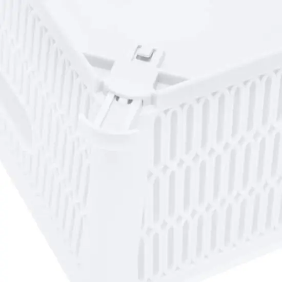 Simplify Slide Stack It Storage Tote Baskets, 2ct. White {4}