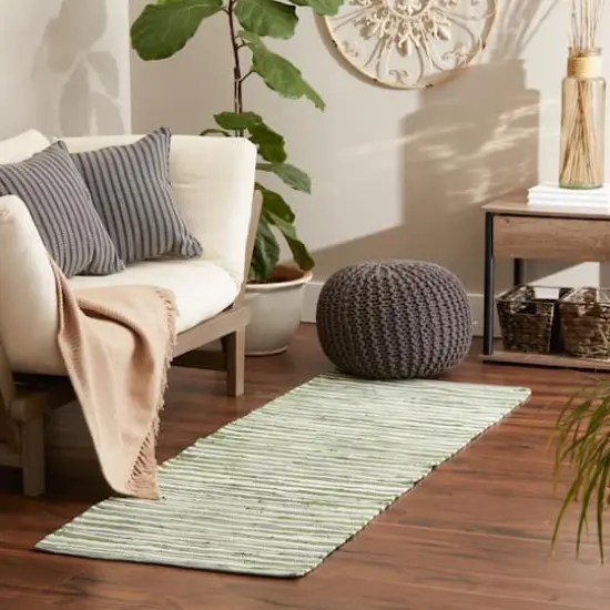 DII&reg; Slim Stripe Cotton Chindi Rug, 2ft. x 6ft. Jadeite {5}