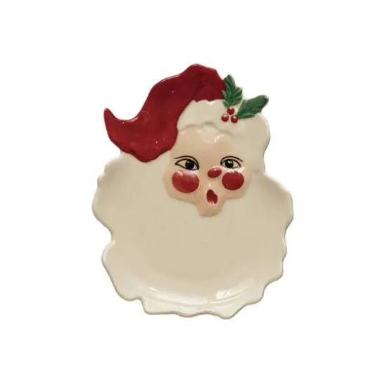 Hello Honey&reg; 4.75" Hand-Painted Stoneware Santa Dish {1}