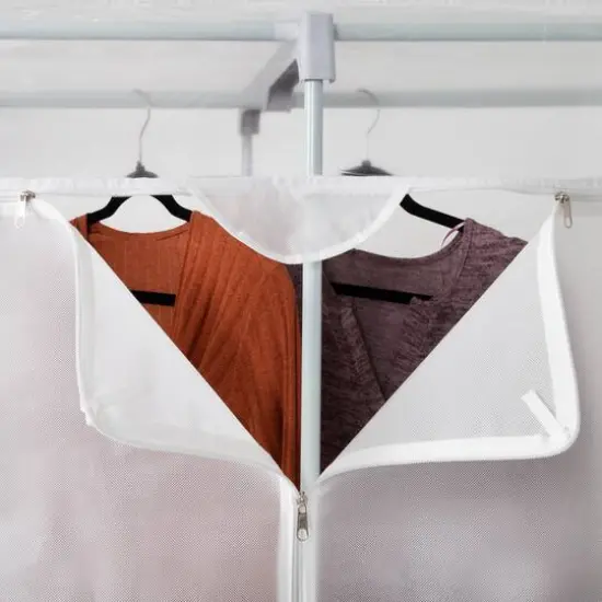 Honey Can Do White Freestanding Storage Closet With Cover {5}