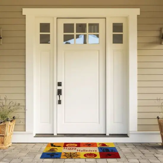 DII&reg; Happy Halloween Vinyl Back Coir Doormat {5}