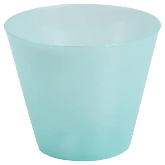 JAM Paper 9oz. Clear Plastic Cups, 72ct. Light Teal Blue {1}