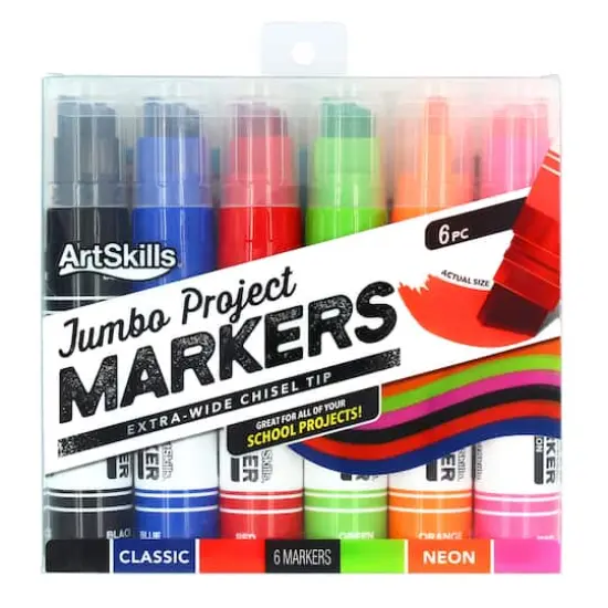 ArtSkills&reg; Jumbo Chisel Tip Markers for Signs & Projects {1}
