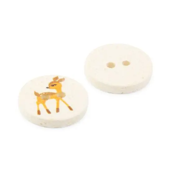 Dritz&reg; 15mm Natural Recycled Cotton Deer Button, 9ct. {7}
