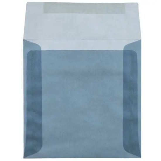 JAM Paper 6.5" x 6.5" Square Translucent Vellum Envelopes, 25ct. Surf Blue {4}