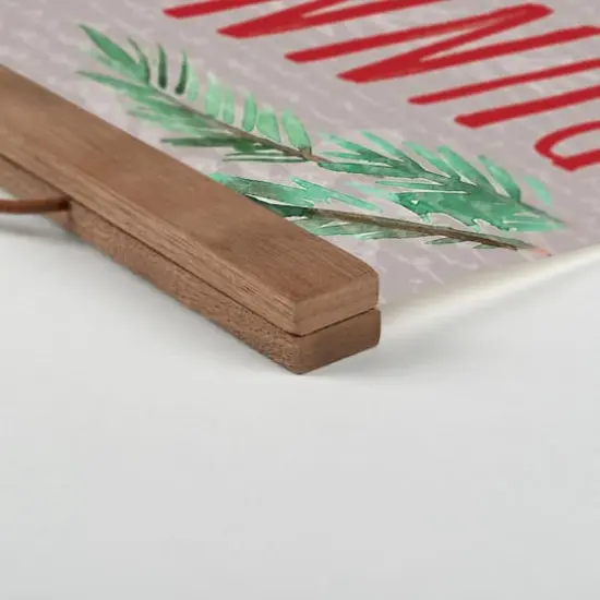 Hot Cocoa and Christmas Cheer Teak Hanging Canvas {3}