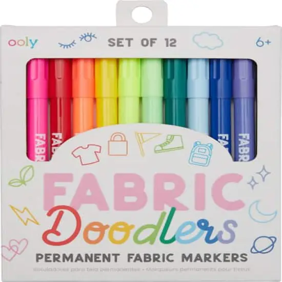 OOLY Fabric Doodlers Markers, 12ct. {1}