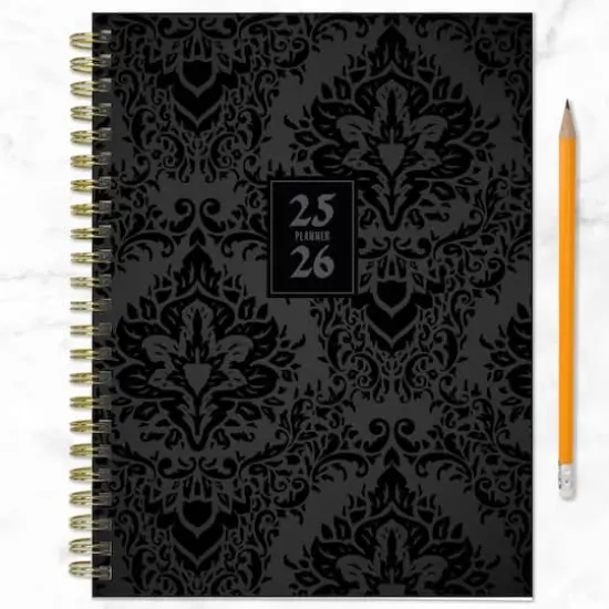 TF Publishing 2025-2026 Black Velvet Medium Weekly/Monthly Planner {7}