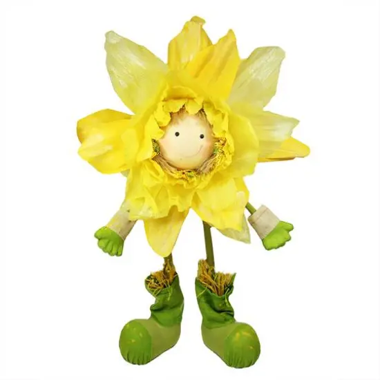 47" Yellow Spring Sunflower Girl Decorative Figure {1}