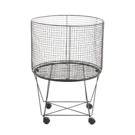 Bronze Farmhouse Metal Storage Cart {3}