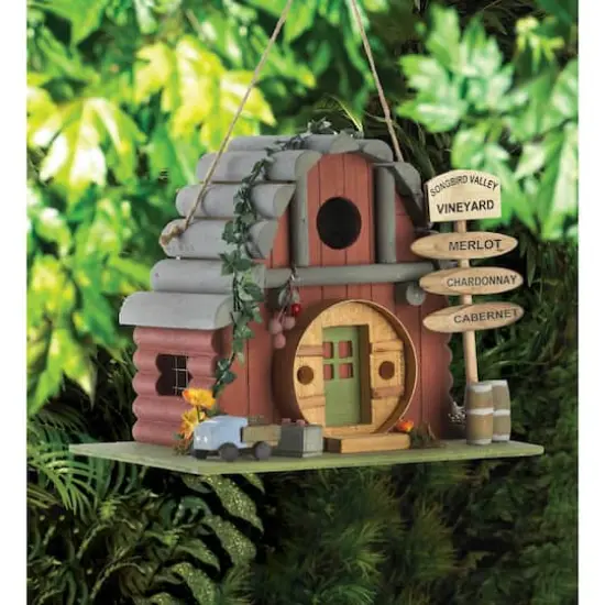 8.5'' Vineyard Vintage Winery Birdhouse {3}
