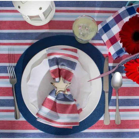 Patriotic Stripe Tablecloth 60" x 120" {4}