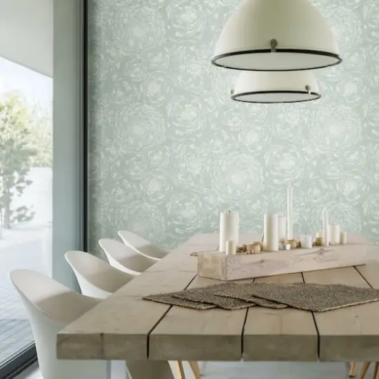 RoomMates Zen Dahlia Peel & Stick Wallpaper Green {5}