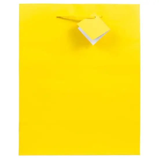 JAM Paper Medium Gift Bags with Rope Handles, 3ct. Yellow Matte {4}