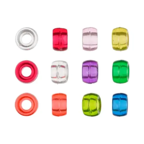 John Bead 6mm Assorted Transparent Plastic Mini Pony Beads, 1,000ct. {3}