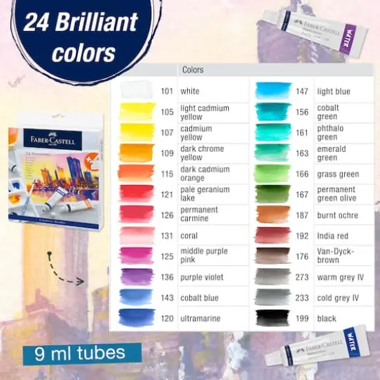 Faber-Castell Creative Studio 24 Color Watercolor Paint Set {3}