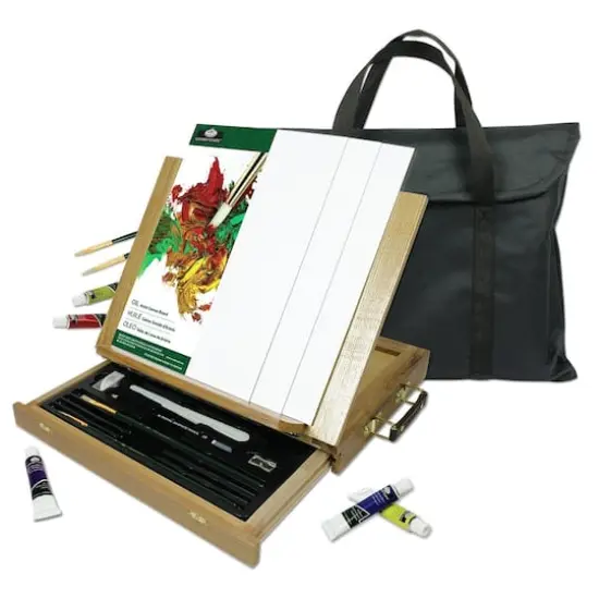 Royal & Langnickel&reg; Essentials&trade; 28 Piece Oil Paint Easel Travel Set {3}