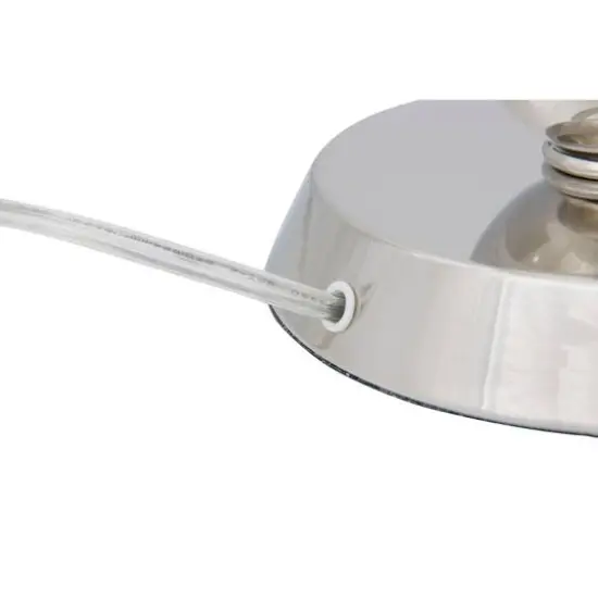 Hello Honey&reg; 33" Metal Table Lamp with Glass Middle Slick Silver {4}