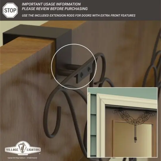 Village Lighting Adjustable Antler Wreath Hanger Brown {11}