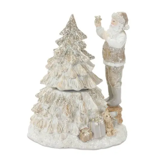 7" Santa with Spinning Christmas Tree Set {5}