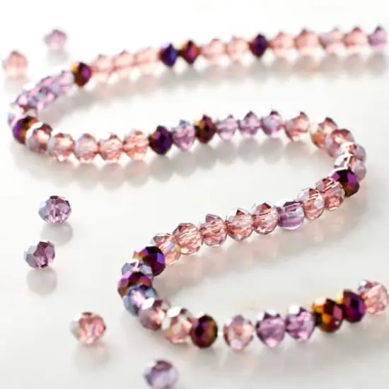 Amethyst Rondelle Glass Beads, 3mm by Bead Landing&trade; {3}