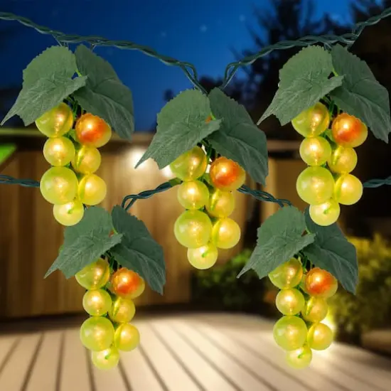6ft. Green Grape Cluster String Lights {4}