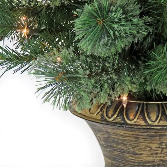 4.5ft. Pre-Lit Cashmere Cone & Berry Entrance Artificial Christmas Tree, Clear Lights {5}