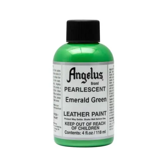 Angelus&reg; Pearlescent Leather Paint, 4oz. Emerald Green {1}