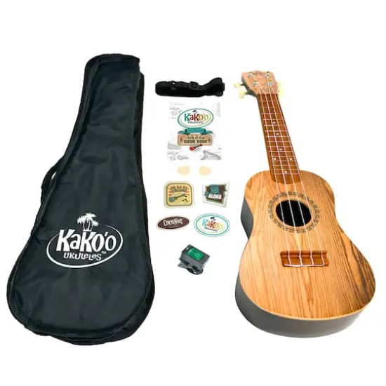 Salus KaKo'o 21" Sandalwood Professional Wooden Ukulele Set {1}