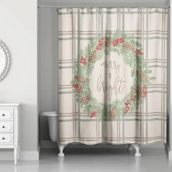 Merry & Bright Plaid Shower Curtain {1}