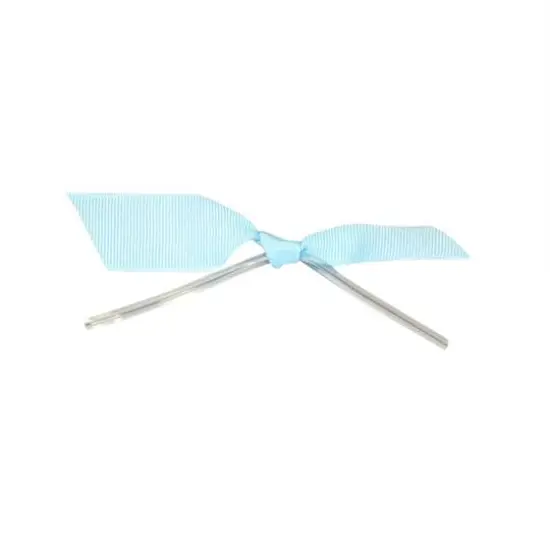 JAM Paper 7/8" Grosgrain Twist Tie Flair Bows, 100ct. Light Blue {1}