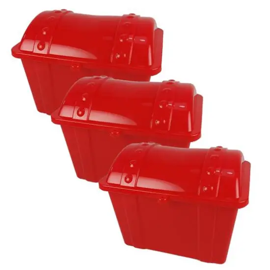 Romanoff 3 Pack Red Jr. Treasure Chest Container {1}