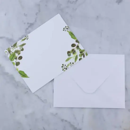 Greenery Flat Cards & Envelopes by Recollections&trade;, 4.25" x 5.5" {4}