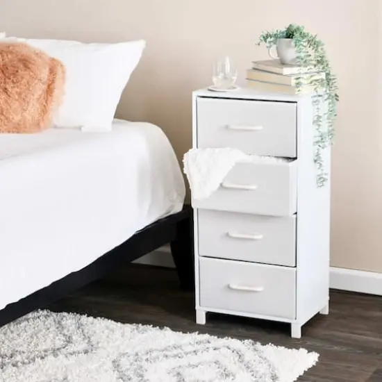 Household Essentials 33" 4-Drawer Dresser White {3}