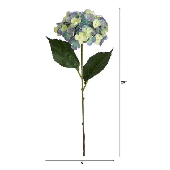 20" Blue Hydrangea Flower Stems, 3ct. {8}