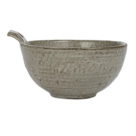 Hello Honey&reg; 5.5" Cream Stoneware Bowl with Handle {6}
